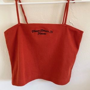 - Orange tank top - You can tie the shoulder straps